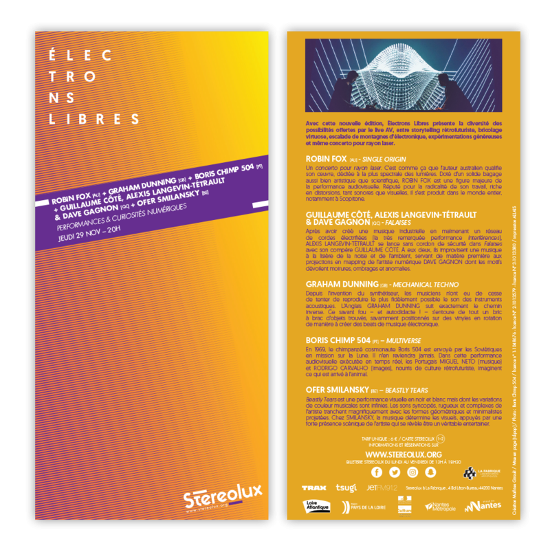 Stereolux Electrons libres 2018 - flyer Image 1